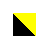 Afbeelding icoon voor website in zwart-geel contrast.